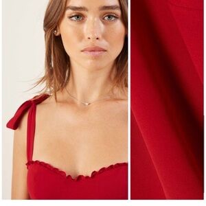 NWT Reformation Christine Dress in Red Size 0